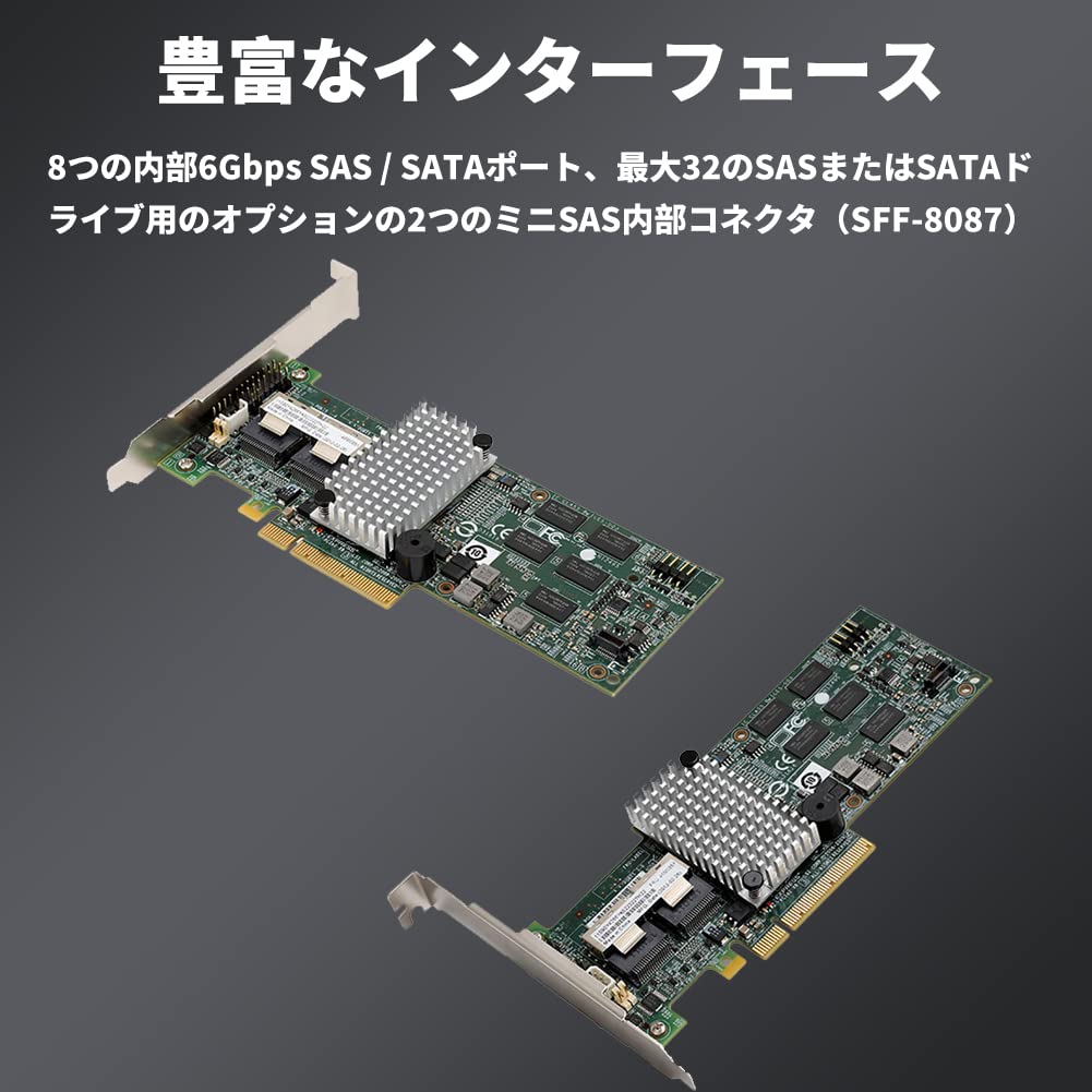 ASHATA Smart Array M5015 Array Card for Megaraid 9260-8i Controller RAIDLSI 46M0851, PCIe x8, Supports 3Gb/s and 6Gb/s and SAS Hard Disk Drives
