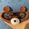 Handmade crochet Eyeglasses Holder Desktop Decoration Funny Eyeglass Tray Cartoon Cute Decorative Glasses Stand