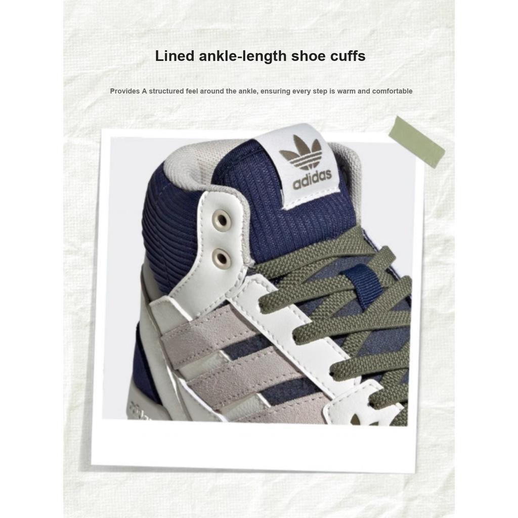Adidas Originals Drop Step Se Comfortable Versatile Shock Absorbing Durable High Top Kids Skate Shoes Kids Skate Shoes White IH3285