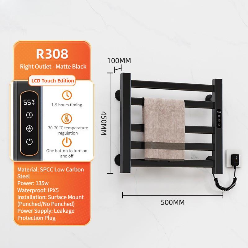 Intelligent Electric Towel Rack Bathroom Constant Temperature Electric Heating Towel Drying Rack Household Towel Storage Rack