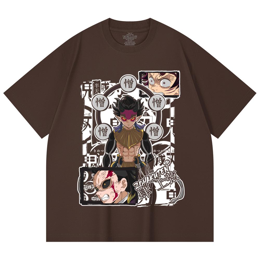 230 Gsm 100% Cotton Demon Slayer V106 Zohakuten Print Unisex Heavy Cotton T Shirt