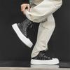 Fashion Casual high top men's board shoes Trendy and versatile designer styles Outdoor leisure party Daily youth Plus Size shoes Black