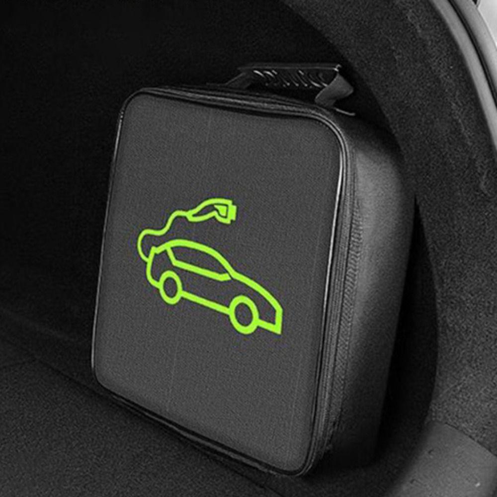 Antiflaming Electric Car Charger Plugs Bag High-capacity Charging Cable Storage Bag Commuting