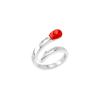 Chic And Elegant Silver Matchstick Head Ring Unique Geometric Design For Women