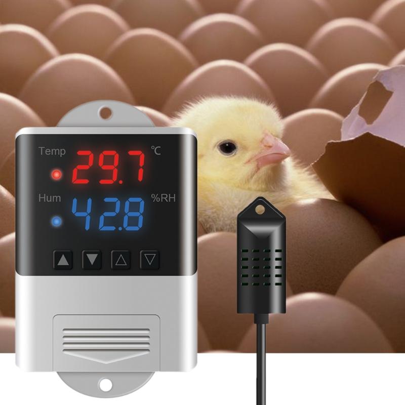 Professional Thermometer Hygrometer 20~60°C/0~100%RH Temperature & Humidity Controller Suitable for Incubator Greenhouse