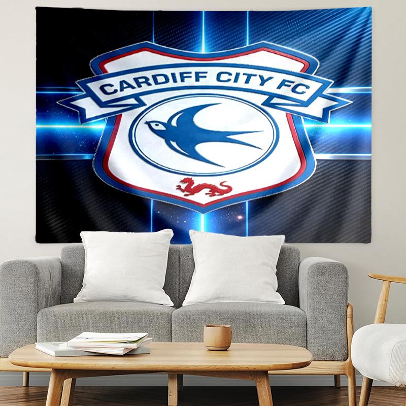 Cardiff City FC Print Tapestry, Lightweight Wall Hanging, for Bedroom, Dorm, Living Room, Home Art Decor, Birthday Christmas Gift for Friends