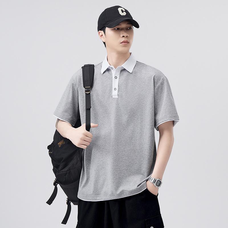 

Summer New Short-sleeved T-shirt Lapel POLO Shirt Loose Thin Short-sleeved 3XL