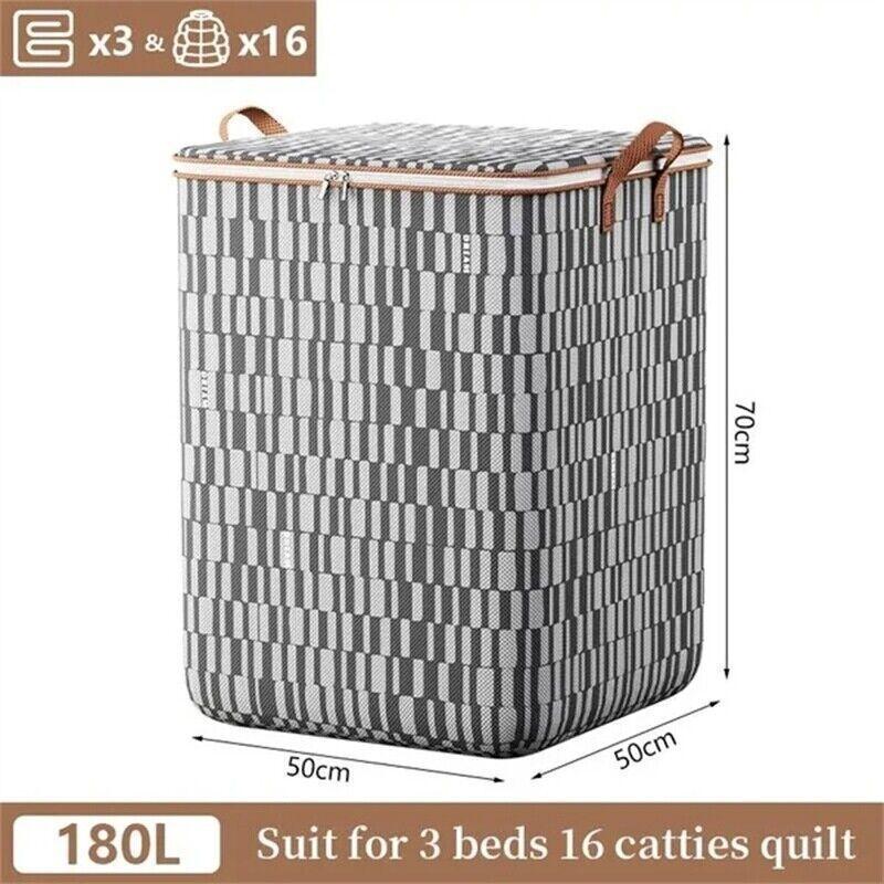 Large Capacity Clothes Quilt Storage Box Underbed Wardrobe Closet.Zipped Organizer Bag