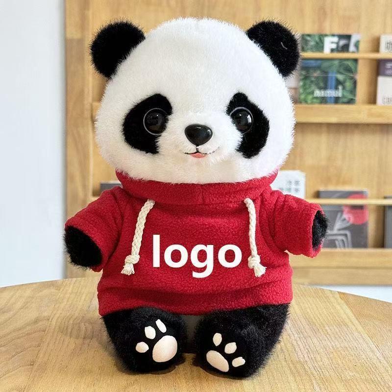 Adorable Panda Plush Toy with Outfit - Chengdu Souvenir and Festival Gift, Customizable with Logo.