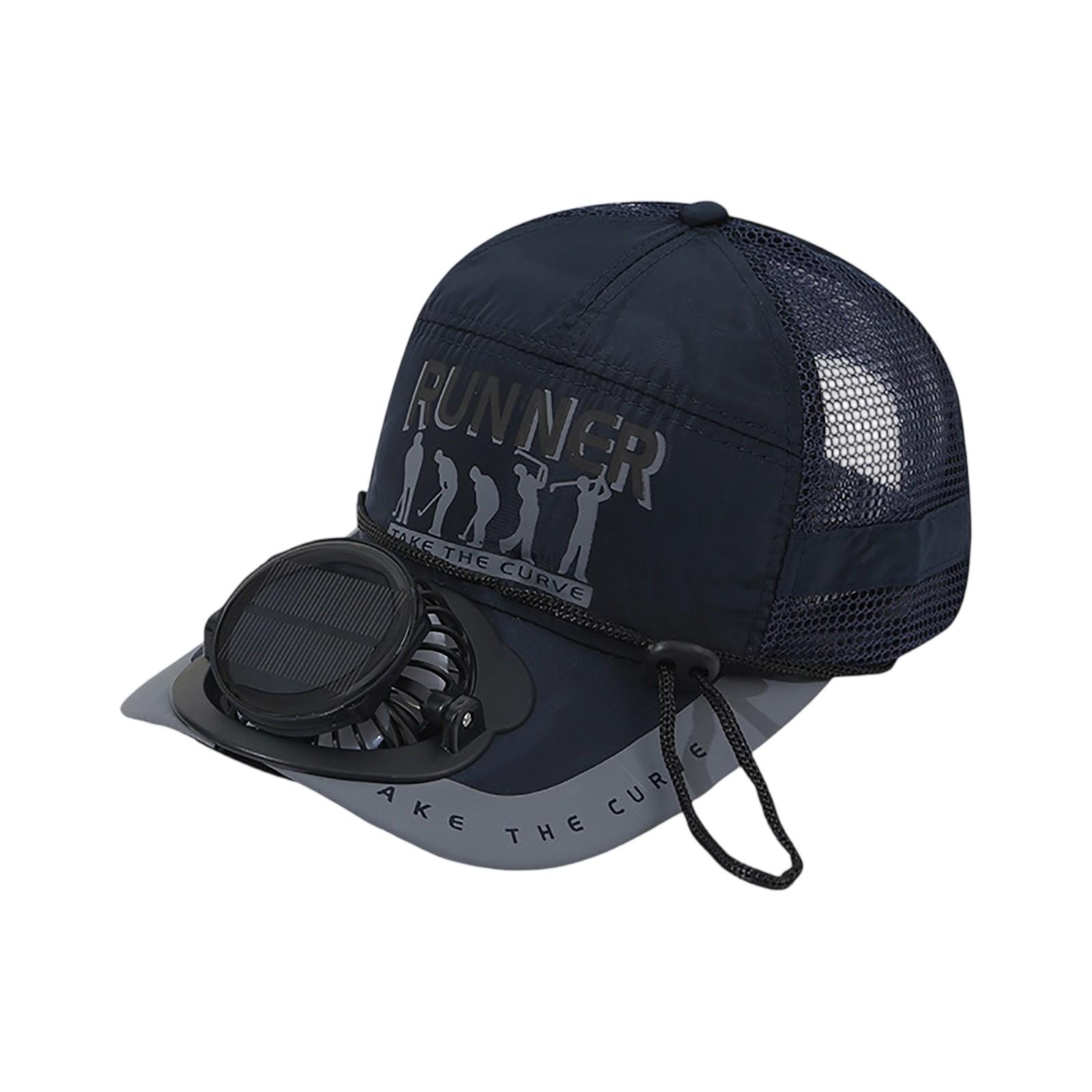 

Солнечная шляпа-веер, объединяющая солнцезащиту и функциональность в одном / Вентилятор с черными технологиями / Долгое время работы от аккумулятора / Легкий и портативный One Size тёмно-синий