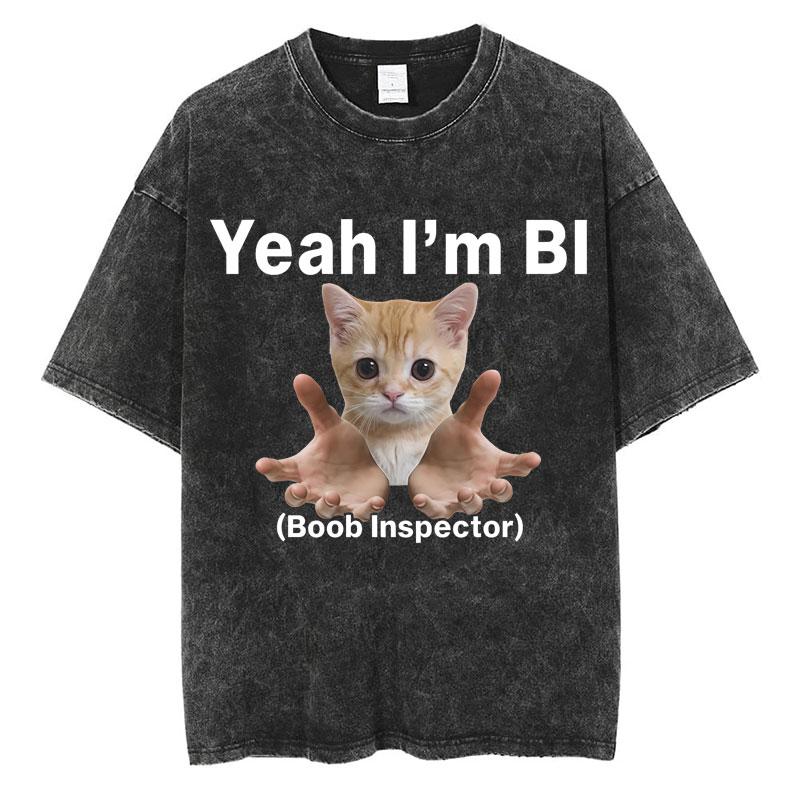 Wash I Survived Todays Tummy Ache Funny Cat Meme T Shirt Men Women Personality Fashion Tshirt Cotton Casual Oversized T Shirts