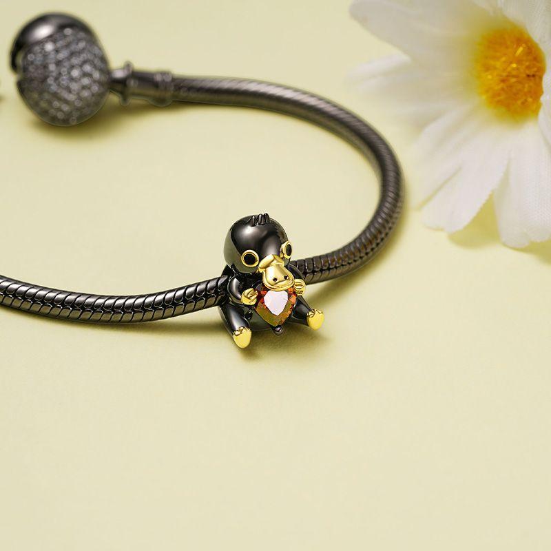 New 925 Silver Chameleon Turtle Tiger Duck Magpie Charms Beads Fit Original Pendant Bracelet DIY Fashion Jewelry