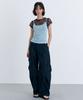 CLO'ET Curve Line Cargo Pants + Black