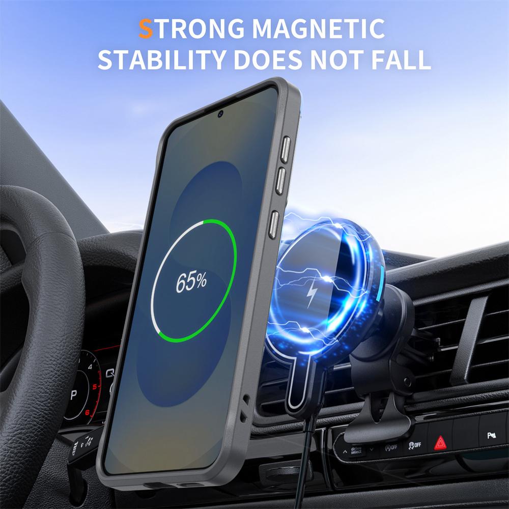 360°Rotating Magnet Ring Fold Rotating Stand Phone Case For Samsung S26 Edge S24 S25 Ultra S23 Plus Frosted Translucent Cover