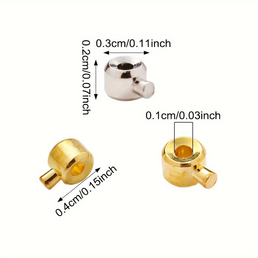 Coppers 20pcs 3x4mm Positioning Buckles Clasps with Bead Caps - DIY Jewelry Connectors, Necklace & Bracelet Closure Buckles - Ideal for DIY Connection