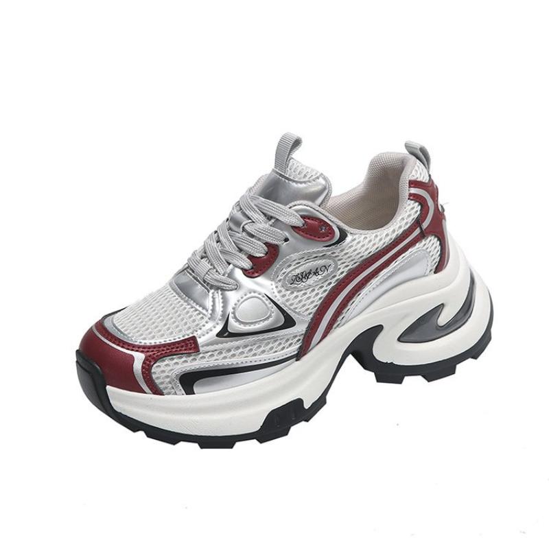 

Fashion Running Shoes for Women Sneakers Height Increasing Thick Sole Footwear Street Versatile Walking Shoes Tenis Zapatillas Hombre 40 красный
