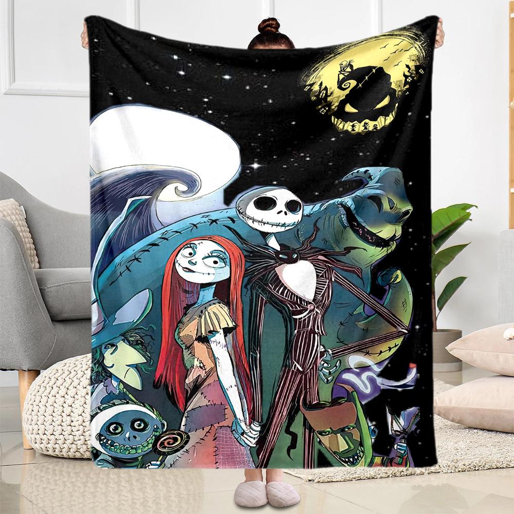 Christmas Nightmare Blanket Durable Comfort Suitable for Bed Couch Office Four Seasons Multipurpose Modern Style Gifts For Family Or Friends