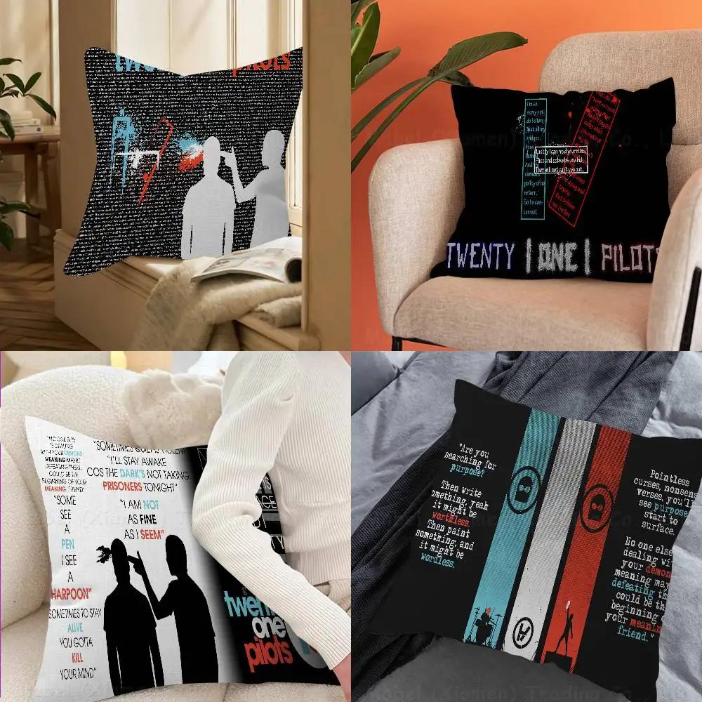 T-Twenty One Pilots Pillow Gift Home Office Decoration Bedroom Sofa Car Cushion Cover case 45x45