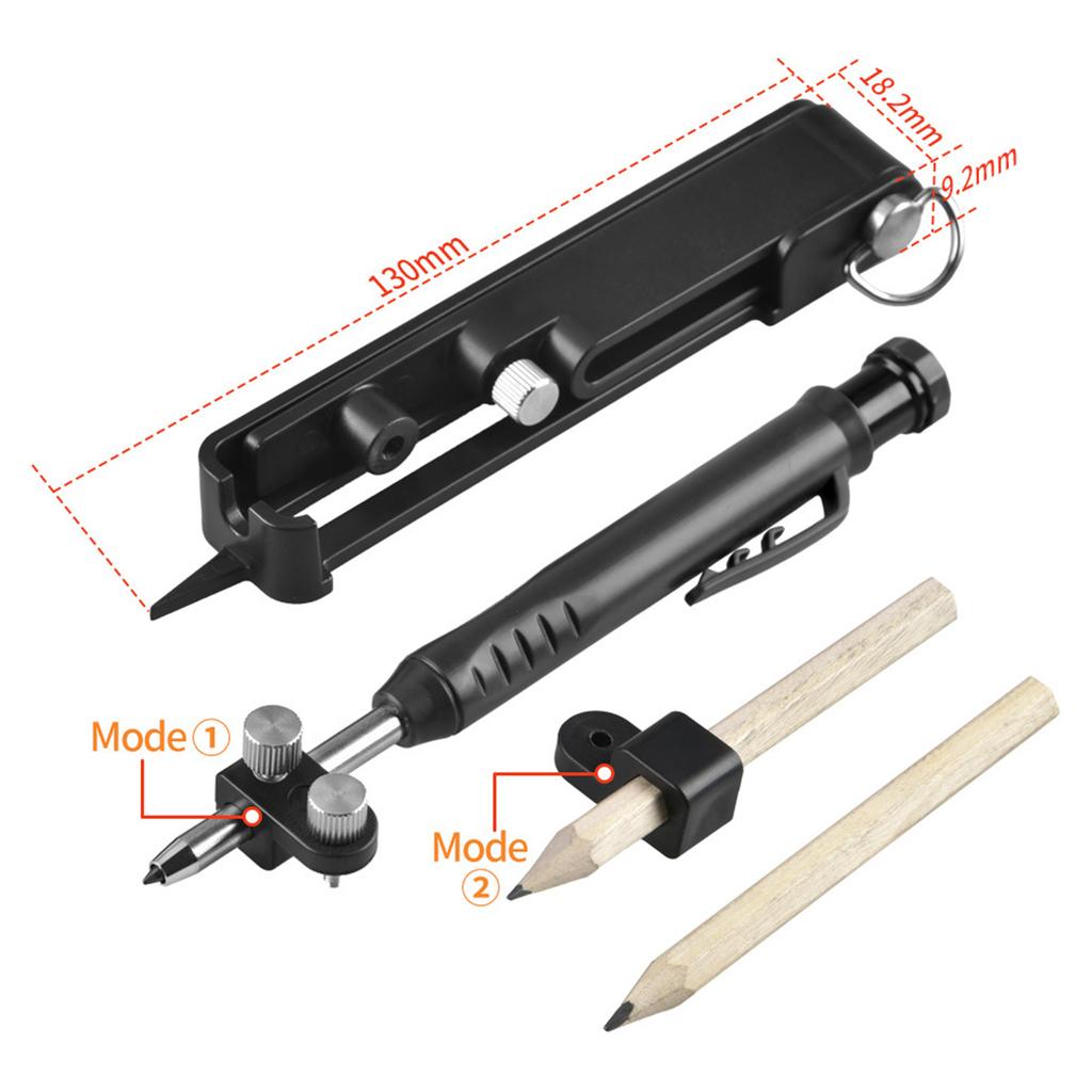 Durable Multi-purpose Woodworking Scribing Tool Construction Pencil Adjustable