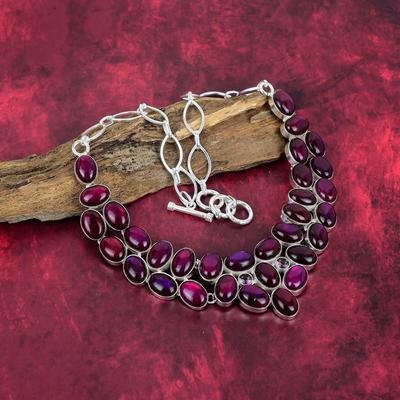 Pink Flash Labradorite Necklace Gemstone Jewelry, 925 Solid Sterling Silver Necklace, Gift For Women Handmade Necklace