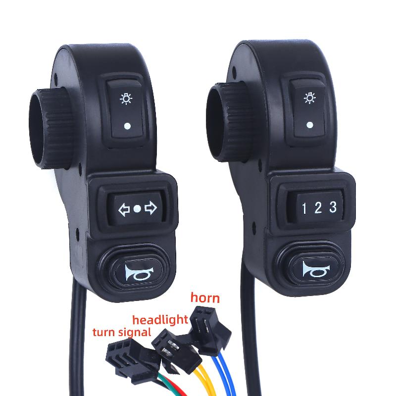 1/3Pcs Motorcycle Accessories 3In1 E-Bike Light On-Off Switch Horn Turn Signal Switches For Motorcycle Handlebar Switch