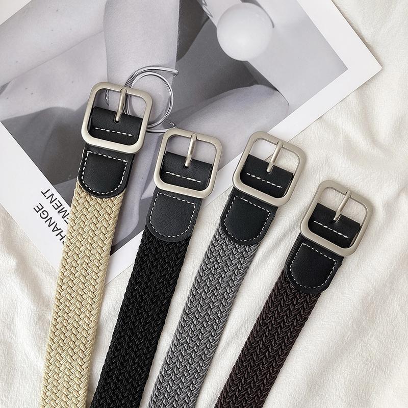 Trendy Woven Canvas Belt For Women Ideal For Jeans With Simple Elegant Style In Multiple Colors
