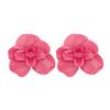 Pinkdudu Candy Color Zinc Alloy Layered Flower Stud Earrings Drip Glazing Earring Summer Jewelry PD2196