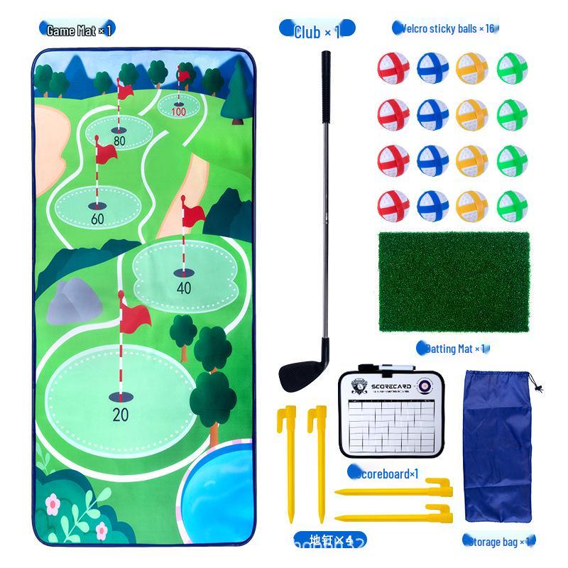 Home Golf Swing Practice Mat with Impact Mark Target