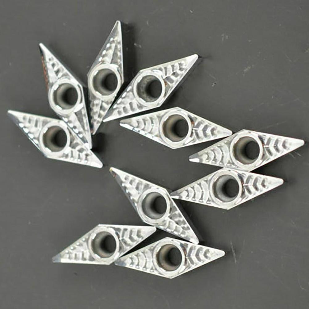 10pcs For Aluminum VCGT110308-AK H01 Silver Inserts Lathe Metalwork Tool Cutting
