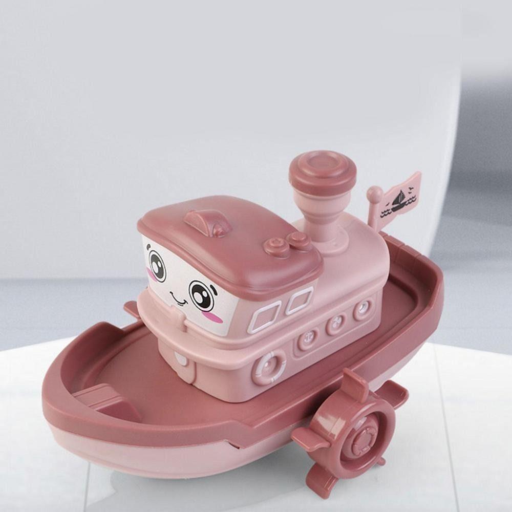 Floating Ship Game Swimming Beach Game Baby Bath Toys Cartoon Ship Toy Clockwork Boat Wind Up Toy