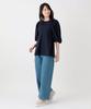Afternoon Tea Living T-Shirt/Cut and Sew JL62 Georgette Peplum Pullover, Medium, Marineblau