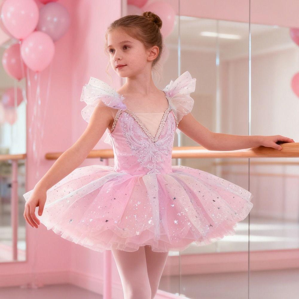 Aufgeplustertes Kinder-Ballettkleid Modernes Prinzessinnenkleid Modische Tanzkostüme Kinder Mädchen