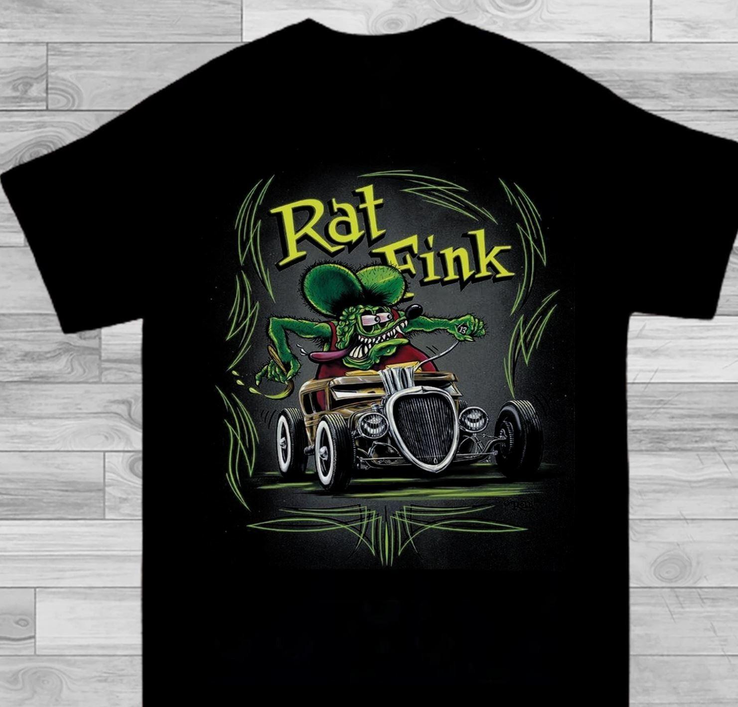 Ed Roth Rat Fink Funny Short Sleeve Black S-2345XL Unisex T-Shirt M
