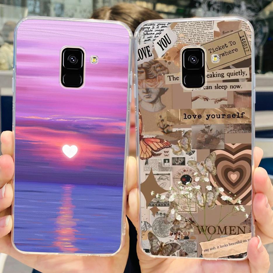 For Samsung Galaxy A8 Plus 2018 Case SM-A730F Luxury Painted Cover Soft Silicone Phone Case For Samsung A8 2018 A530F A8+ Fundas