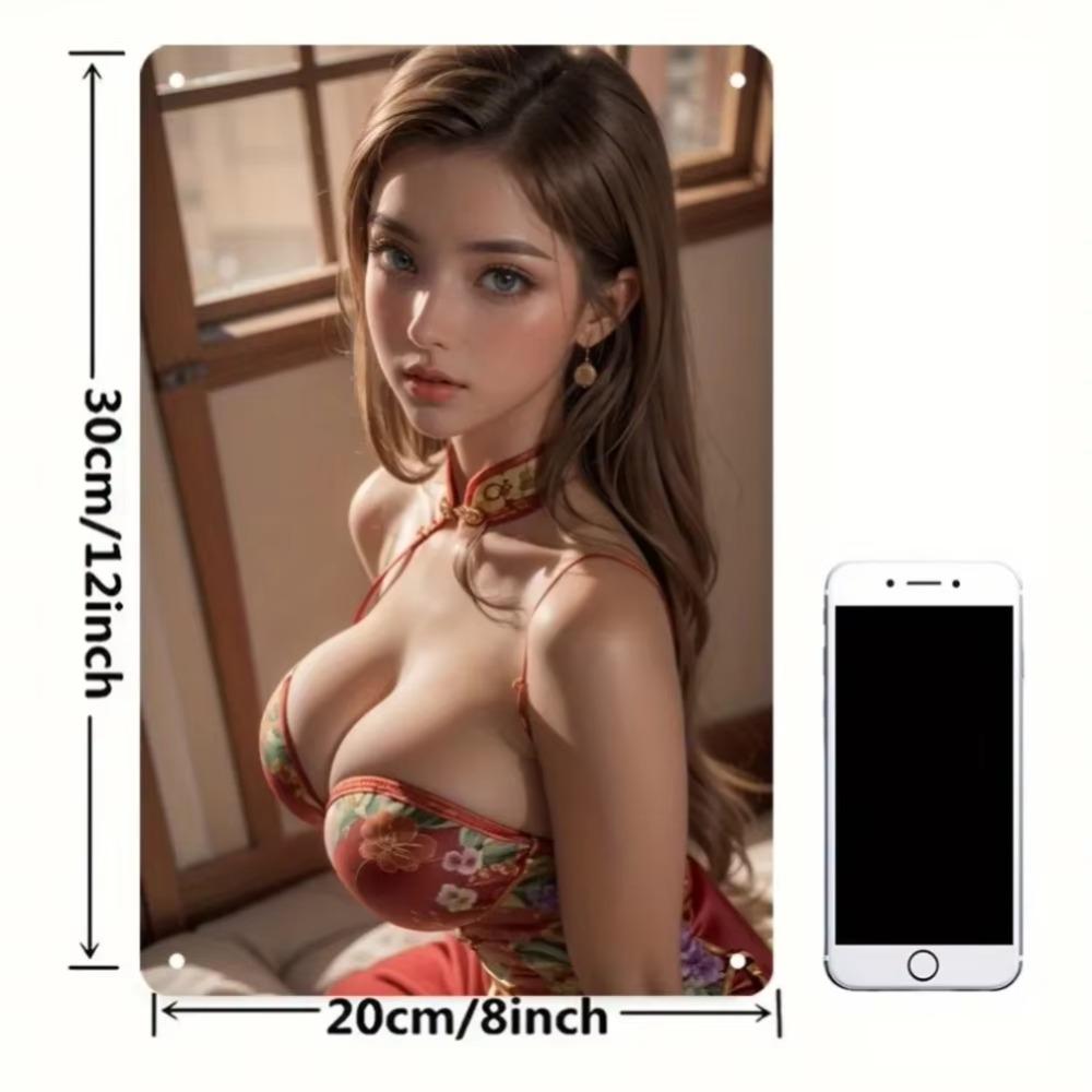 Retro Floral Metal Tin Sign 8x12 Inch Brick Wall Decor Living Room Cafe Home Gift