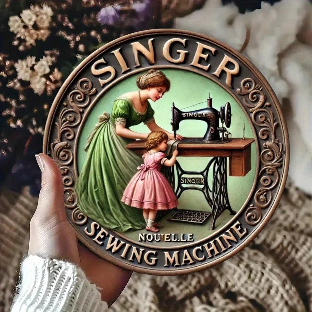 Vintage Singer Iron Wall Art Retro Decor Plaque Sign Home Decor Gift