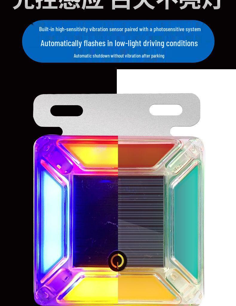 Solar-Powered Anti-Theft Rear Warning Lights for Trucks