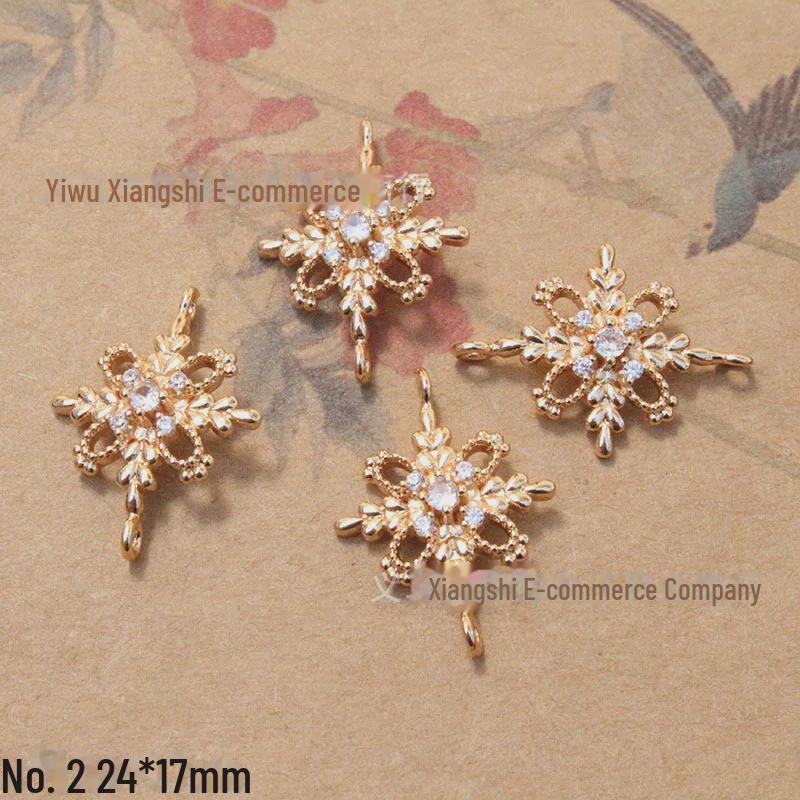 Copper Color-Preserving Zircon Double Pendant Jewelry Set: Necklace, Earrings, Bracelet, DIY Hairpin Tassel Accessories