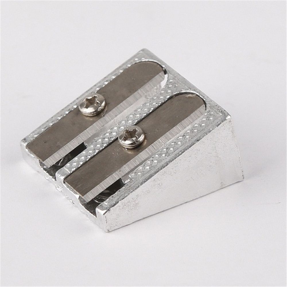 Stationery Silver Pens Cutter Tool Pencil Sharpener Double Hole Pencil Sharpener Office Sharpener