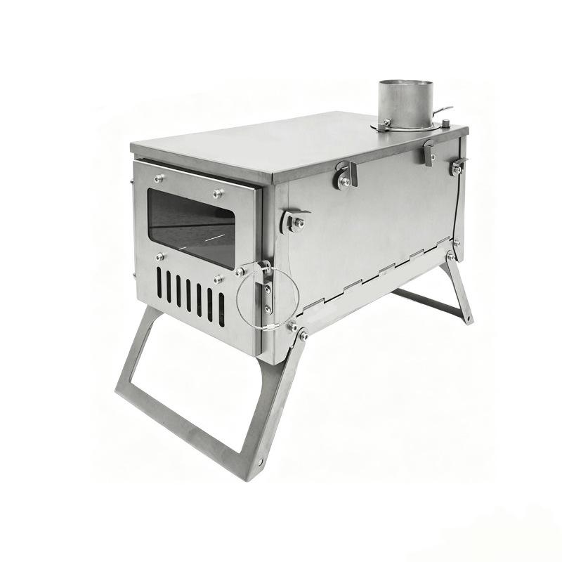 Luogong Spark Stainless Steel Portable Folding Wood Stove with Chimney