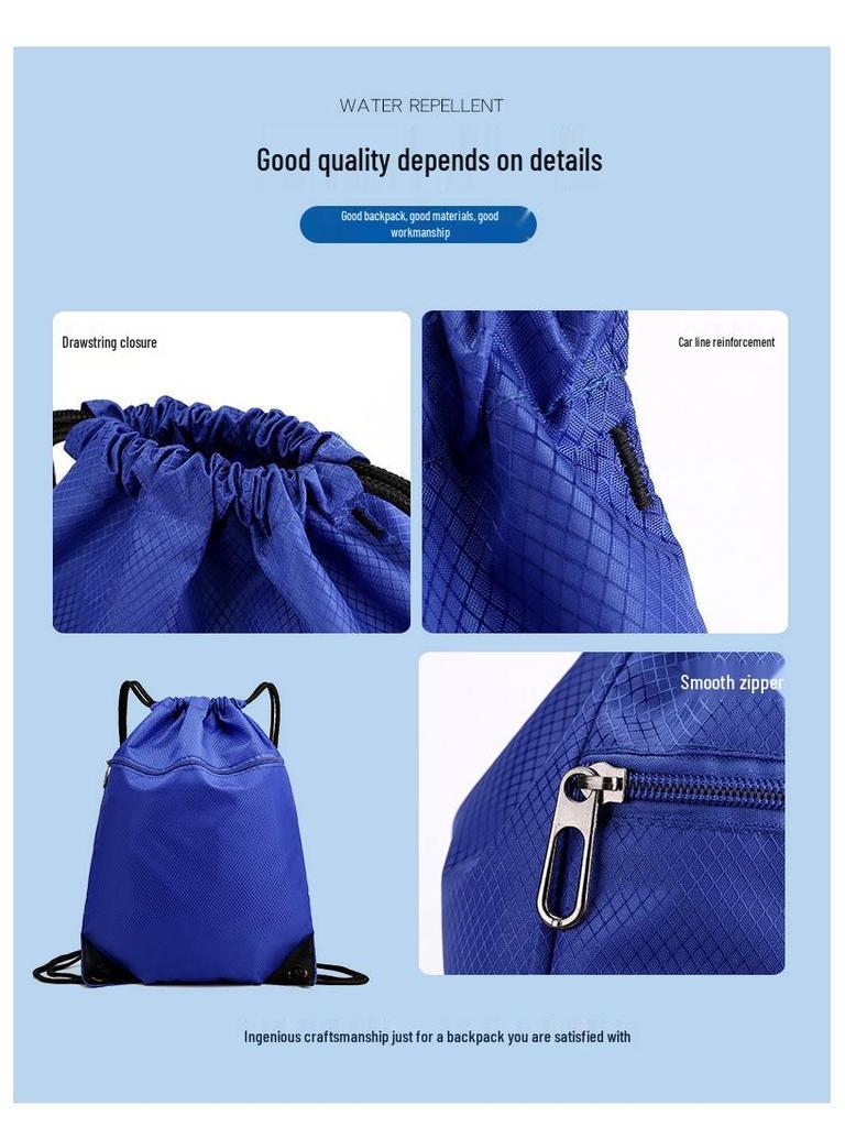 Φορητή Τσάντα Γυμναστηρίου Σακίδιο με Κορδόνι Σύσφιξης με Εκτύπωση Λογοτύπου - Αποθήκευση για Υπαίθριες Προπονήσεις