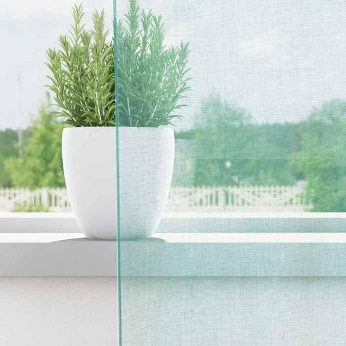 VidaXL Rideaux en voile avec œillets 2 pcs turquoise, rideau en filet, rideau transparent, voile de fenêtre, traitement de 4102148