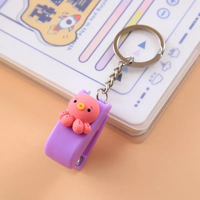 Cartoon Cute Mini Stapler Portable No.10 Staples Binding Tools Stationery Office School File Organizer Supplies Push Clip