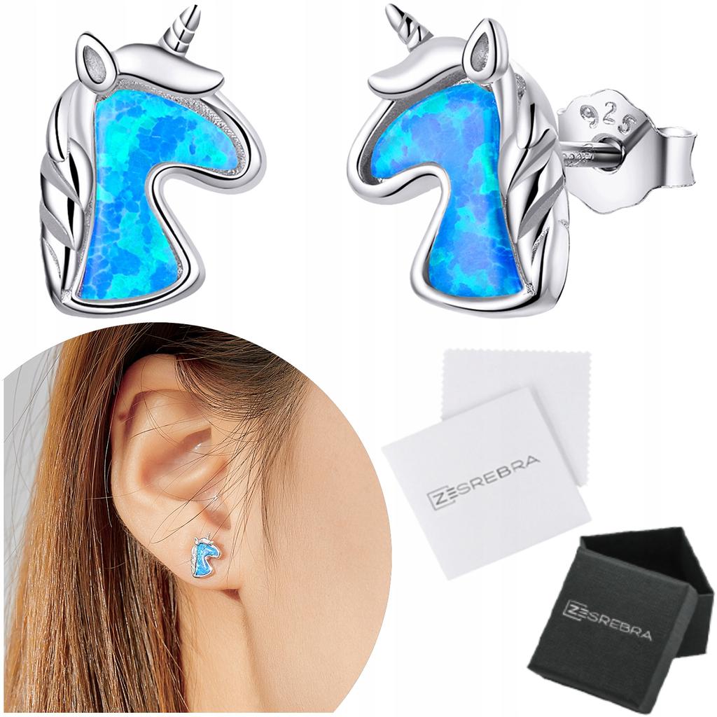 Unicorn Stud Earrings S925 Shiny Unicorn