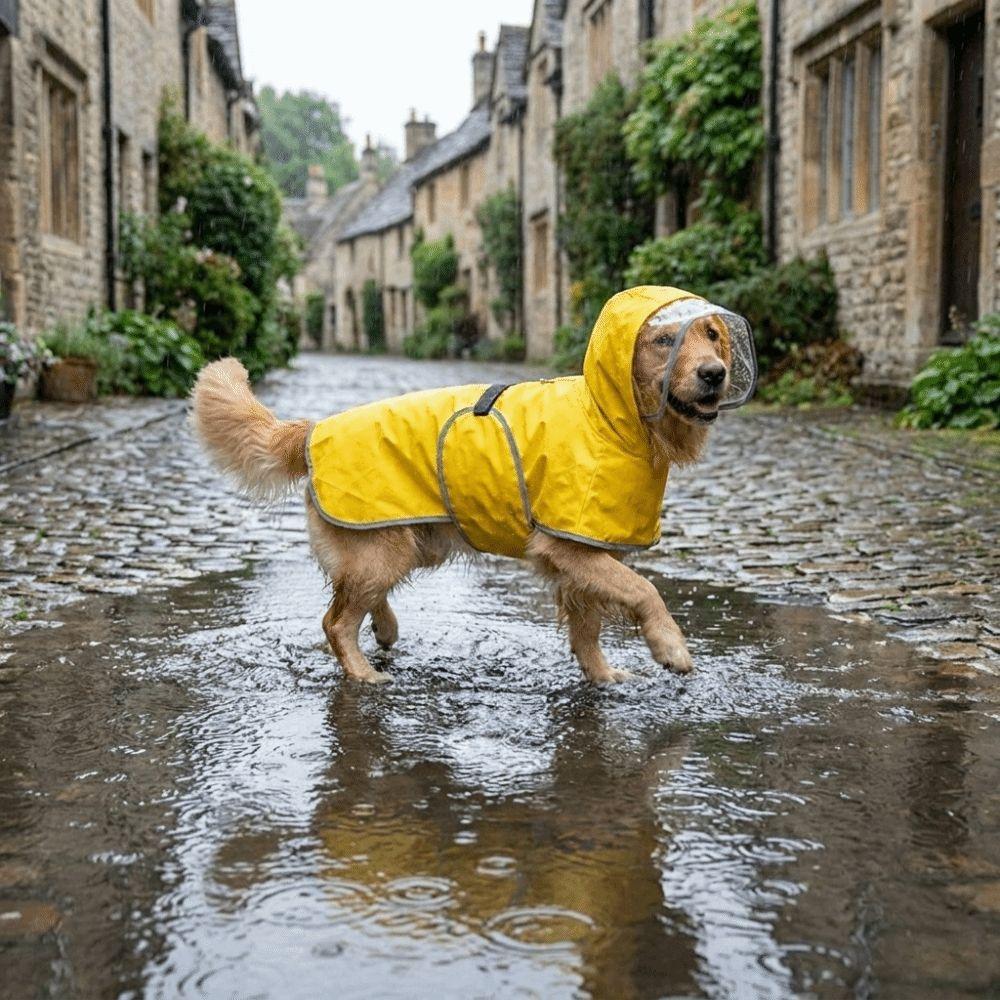 Windproof Dog Rain Cloak Reflective Pet Waterproof Cloak Waterproof Pet Clothes  Outdoor