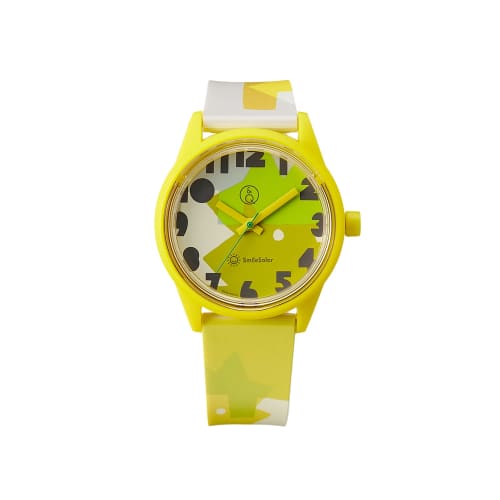 

Наручные часы Citizen Watch Cue & Cue Smile Solar, модель, созданная в сотрудничестве с текстильным дизайнером Масару Судзуки. Солнечная батарея, аналоговый, водонепроницаемость 10 АТМ