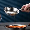 304 Stainless Steel Frying Pan Featuring Heat Resistant Wooden Handle and Non Coated for Healthy Cooking Experience