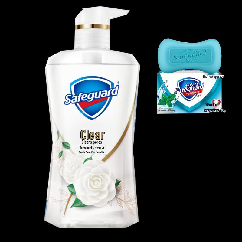 Safeguard Gentle Care Camellia Scent Shower Gel with Mint Soap