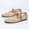 Fashion Summer Women Shoes Round Toe Flat Heel Mesh Sandals for Women Breathable Mary Janes Shoes zapatos de mujer WSH5326