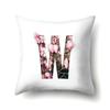 Polyester Pillowcase Flower Decoration Home 26 English Letter Printing Pillowcase Car Cushion Cover